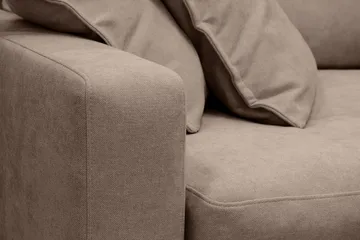 Valencia Extra Djup 4-sits Soffa med Schäslong Höger - Mörkbrun - Möbler - Soffa - Divansoffa & schäslongsoffa - 4 sits soffa med divan