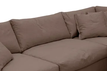 Valencia Extra Djup 4-sits Soffa med Schäslong Höger - Mörkbrun - Möbler - Soffa - Divansoffa & schäslongsoffa - 4 sits soffa med divan