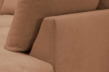 Valencia Extra Djup 4-sits Soffa med Schäslong Höger - Rostbrun - Möbler - Soffa - Divansoffa & schäslongsoffa - 4 sits soffa med divan