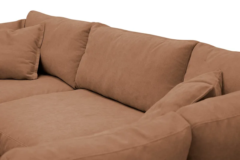 Valencia Extra Djup 4-sits Soffa med Schäslong Höger - Rostbrun - Möbler - Soffa - Divansoffa & schäslongsoffa - 4 sits soffa med divan