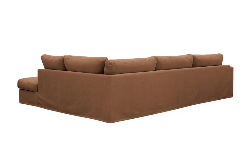 Valencia Extra Djup 4-sits Soffa med Schäslong Höger - Rostbrun - Möbler - Soffa - Divansoffa & schäslongsoffa - 4 sits soffa med divan