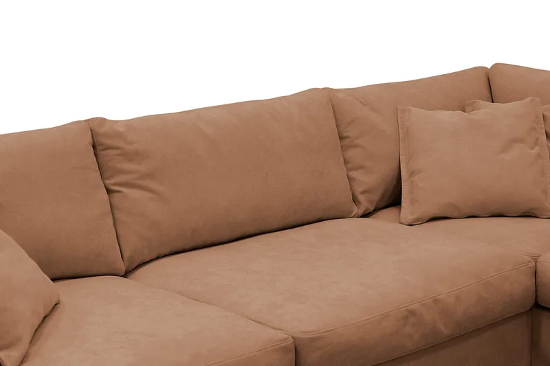 Valencia Extra Djup 4-sits Soffa med Schäslong Höger - Rostbrun - Möbler - Soffa - Divansoffa & schäslongsoffa - 4 sits soffa med divan