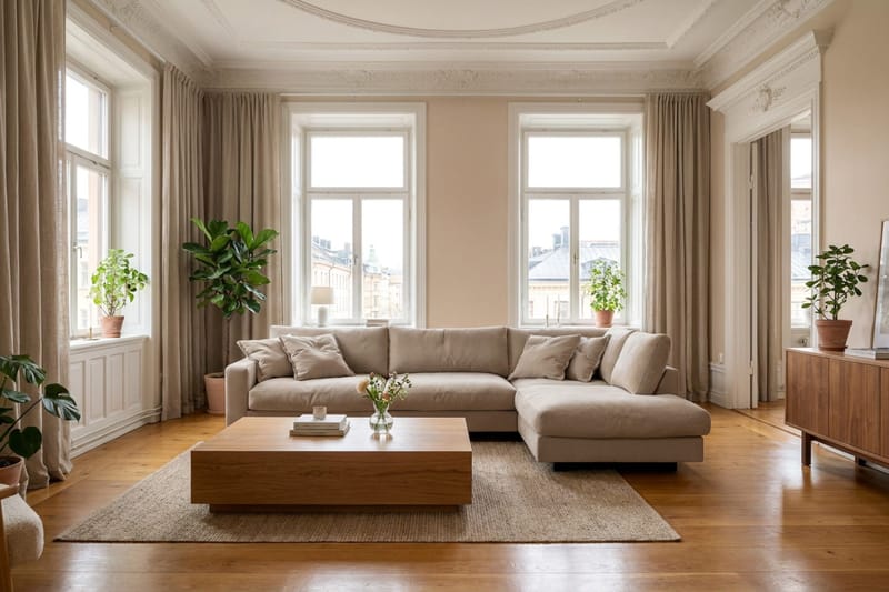 Valencia Extra Djup 4-sits Soffa med Schäslong Höger - Möbler - Soffa - Divansoffa & schäslongsoffa - 4 sits soffa med divan