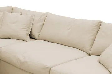 Valencia Extra Djup 4-sits Soffa med Schäslong Vänster - Beige - Möbler - Soffa - Divansoffa & schäslongsoffa - 4 sits soffa med divan