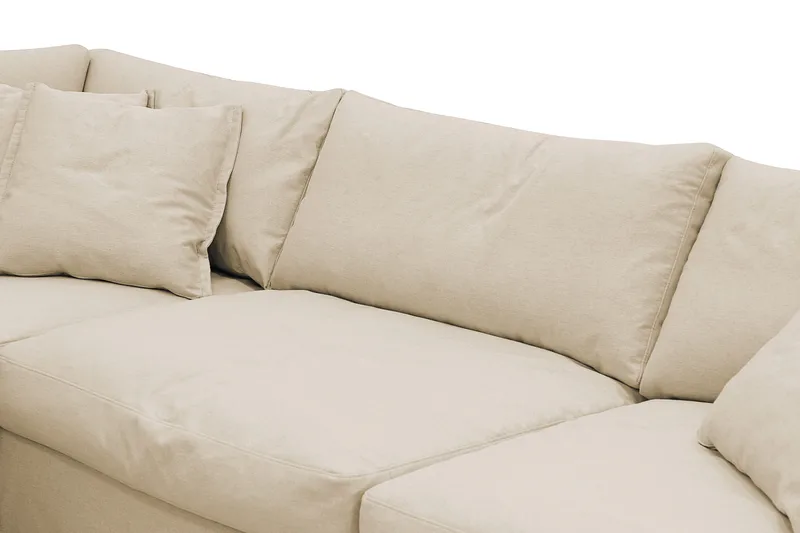 Valencia Extra Djup 4-sits Soffa med Schäslong Vänster - Beige - Möbler - Soffa - Divansoffa & schäslongsoffa - 4 sits soffa med divan