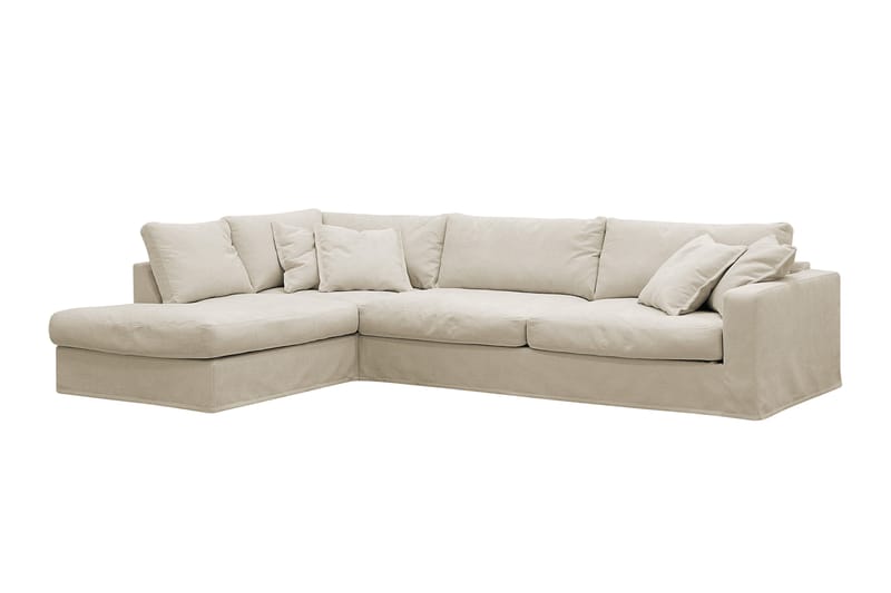 Valencia Extra Djup 4-sits Soffa med Schäslong Vänster - Beige - Möbler - Soffa - Divansoffa & schäslongsoffa - 4 sits soffa med divan