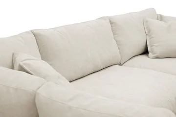 Valencia Extra Djup 4-sits Soffa med Schäslong Vänster - Beige - Möbler - Soffa - Divansoffa & schäslongsoffa - 4 sits soffa med divan