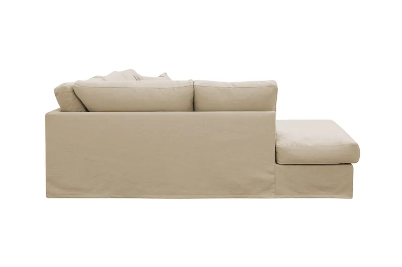 Valencia Extra Djup 4-sits Soffa med Schäslong Vänster - Beige - Möbler - Soffa - Divansoffa & schäslongsoffa - 4 sits soffa med divan