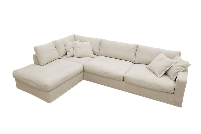 Valencia Extra Djup 4-sits Soffa med Schäslong Vänster - Beige - Möbler - Soffa - Divansoffa & schäslongsoffa - 4 sits soffa med divan