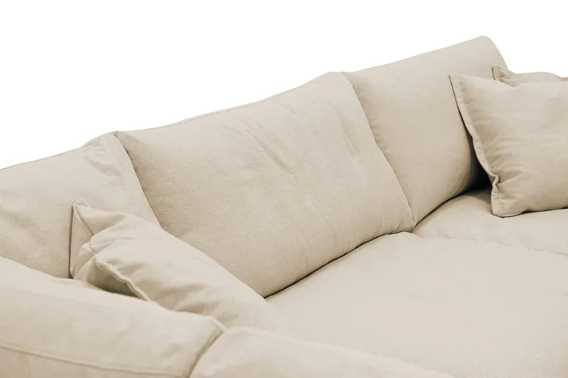 Valencia Extra Djup 4-sits Soffa med Schäslong Vänster - Beige - Möbler - Soffa - Divansoffa & schäslongsoffa - 4 sits soffa med divan