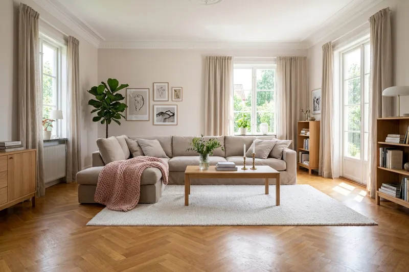Valencia Extra Djup 4-sits Soffa med Schäslong Vänster - Brun - Möbler - Soffa - Divansoffa & schäslongsoffa - 4 sits soffa med divan