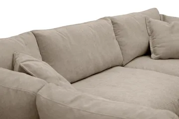Valencia Extra Djup 4-sits Soffa med Schäslong Vänster - Brun - Möbler - Soffa - Divansoffa & schäslongsoffa - 4 sits soffa med divan
