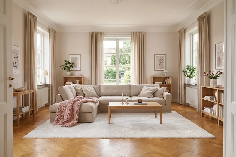 Valencia Extra Djup 4-sits Soffa med Schäslong Vänster - Ljusbrun - Möbler - Soffa - Divansoffa & schäslongsoffa - 4 sits soffa med divan