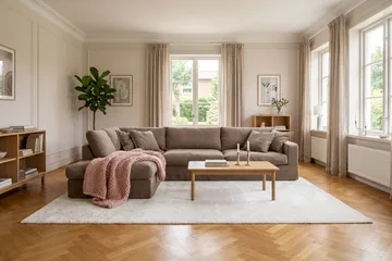 Valencia Extra Djup 4-sits Soffa med Schäslong Vänster - Mörkbrun - Möbler - Soffa - Divansoffa & schäslongsoffa - 4 sits soffa med divan