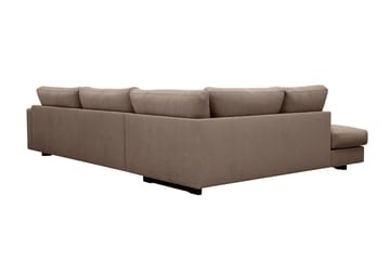 Valencia Extra Djup 4-sits Soffa med Schäslong Vänster - Mörkbrun - Möbler - Soffa - Divansoffa & schäslongsoffa - 4 sits soffa med divan
