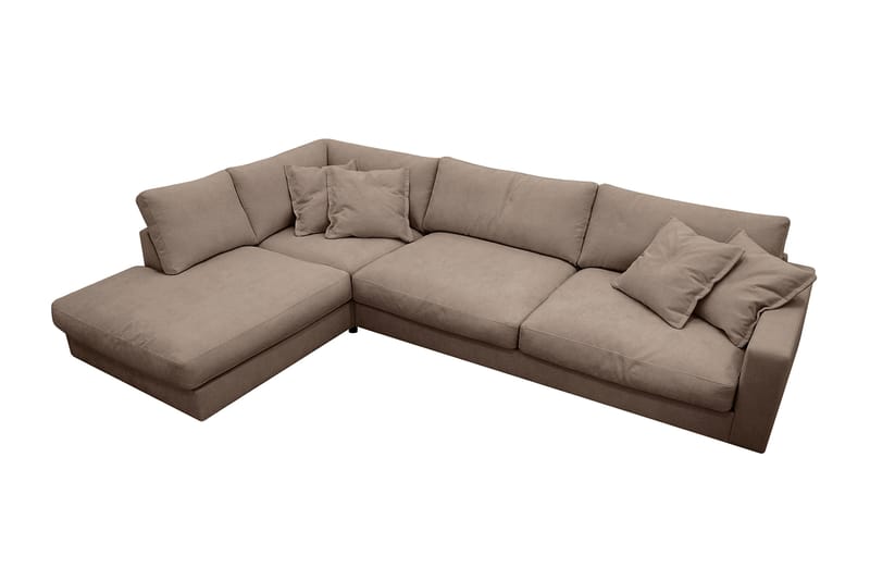 Valencia Extra Djup 4-sits Soffa med Schäslong Vänster - Mörkbrun - Möbler - Soffa - Divansoffa & schäslongsoffa - 4 sits soffa med divan