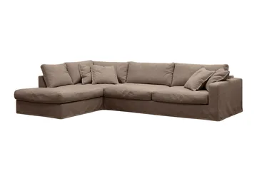 Valencia Extra Djup 4-sits Soffa med Schäslong Vänster - Mörkbrun - Möbler - Soffa - Divansoffa & schäslongsoffa - 4 sits soffa med divan