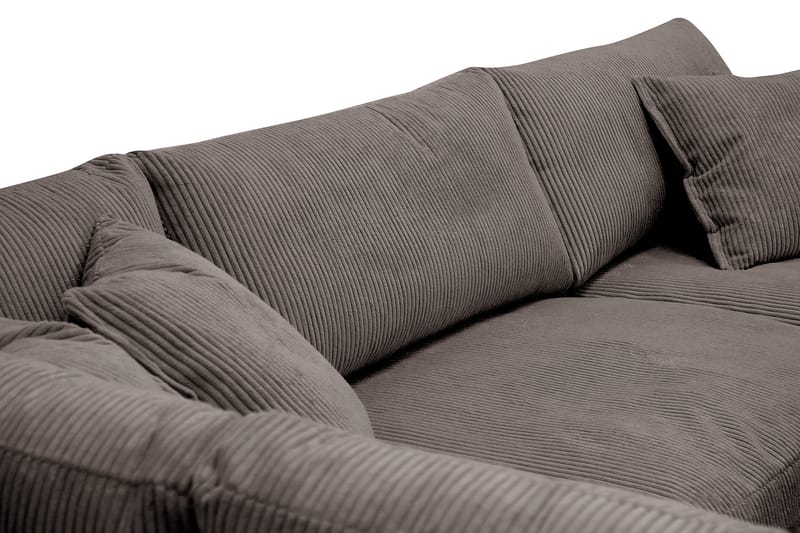 Valencia Extra Djup 4-sits Soffa med Schäslong Vänster - Taupe - Möbler - Soffa - Divansoffa & schäslongsoffa - 4 sits soffa med divan