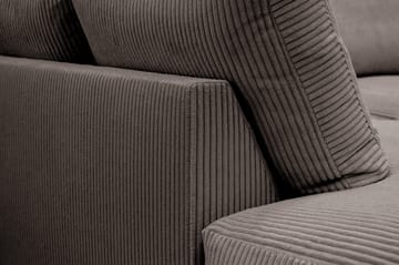Valencia Extra Djup 4-sits Soffa med Schäslong Vänster - Taupe - Möbler - Soffa - Divansoffa & schäslongsoffa - 4 sits soffa med divan