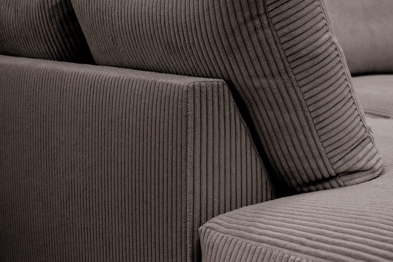Valencia Extra Djup 4-sits Soffa med Schäslong Vänster - Taupe - Möbler - Soffa - Divansoffa & schäslongsoffa - 4 sits soffa med divan