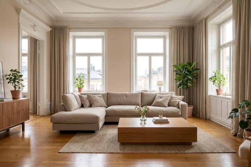 Valencia Extra Djup 4-sits Soffa med Schäslong Vänster - Möbler - Soffa - Divansoffa & schäslongsoffa - 4 sits soffa med divan