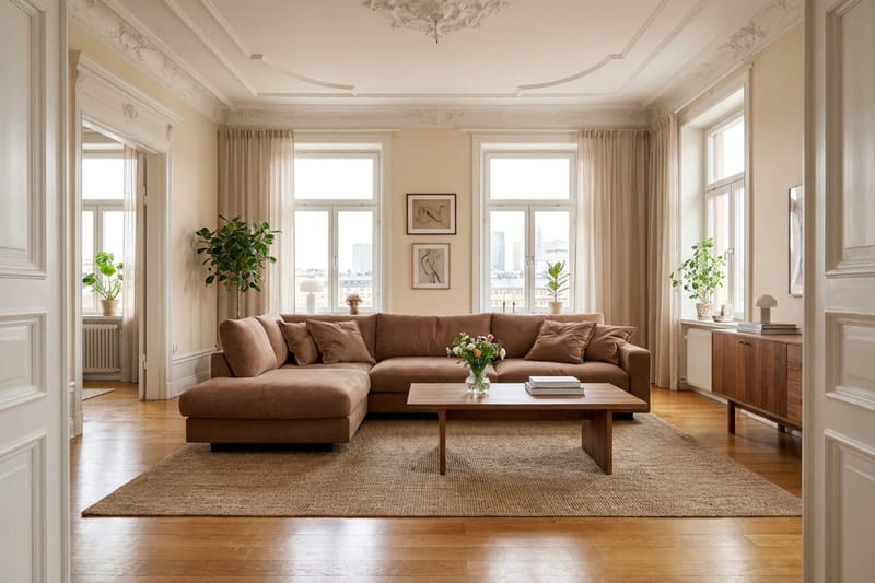 Valencia Extra Djup 4-sits Soffa med Schäslong Vänster - Möbler - Soffa - Divansoffa & schäslongsoffa - 4 sits soffa med divan
