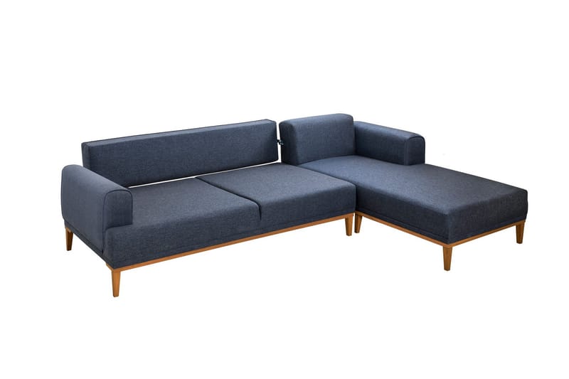 Valsot 4-sits Soffa med Divan - Mörkblå - Möbler - Soffa - Divansoffa & schäslongsoffa - 4 sits soffa med divan