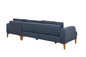 Valsot 4-sits Soffa med Divan - Mörkblå - Möbler - Soffa - Divansoffa & schäslongsoffa - 4 sits soffa med divan