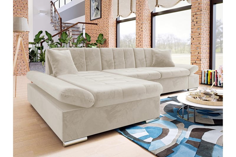 Vananda Soffa med Divan 3-sits - Beige - Möbler - Soffa - Bäddsoffa - Bäddsoffa divan
