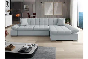 Vananda Soffa med Divan 3-sits - Blå - Möbler - Soffa - Divansoffa & schäslongsoffa - 3 sits soffa med divan