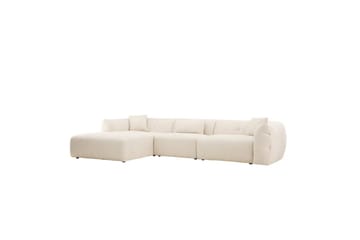 Vanlig Soffa med enkeldivan utan schäslong VIND Hörnsoffa VIND Positano Beige Beige - Möbler - Soffa - Divansoffa & schäslongsoffa - 4 sits soffa med divan