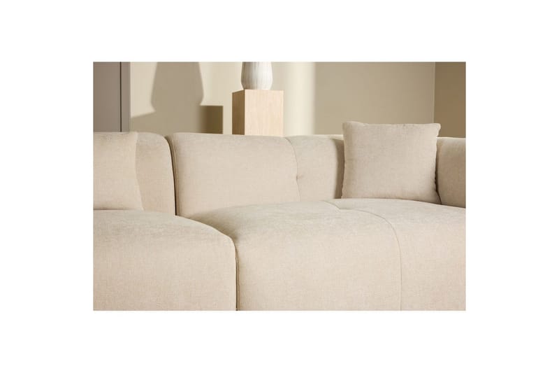 Vanlig Soffa med enkeldivan utan schäslong VIND Hörnsoffa VIND Positano Beige Beige - Möbler - Soffa - Divansoffa & schäslongsoffa - 4 sits soffa med divan