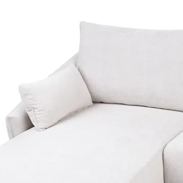 Varde 3-sits Vänstervänd L-formad Hörnsoffa med Divan och Schäslong i Tyg - Ljusbeige - Möbler - Soffa - Divansoffa & schäslongsoffa - 3 sits soffa med divan