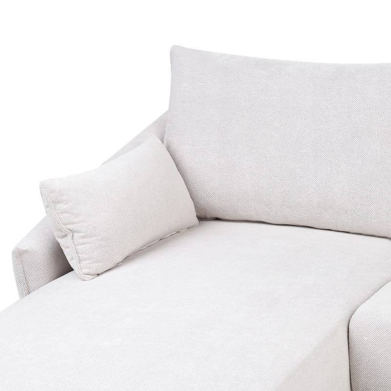 Varde 3-sits Vänstervänd L-formad Hörnsoffa med Divan och Schäslong i Tyg - Ljusbeige - Möbler - Soffa - Divansoffa & schäslongsoffa - 3 sits soffa med divan