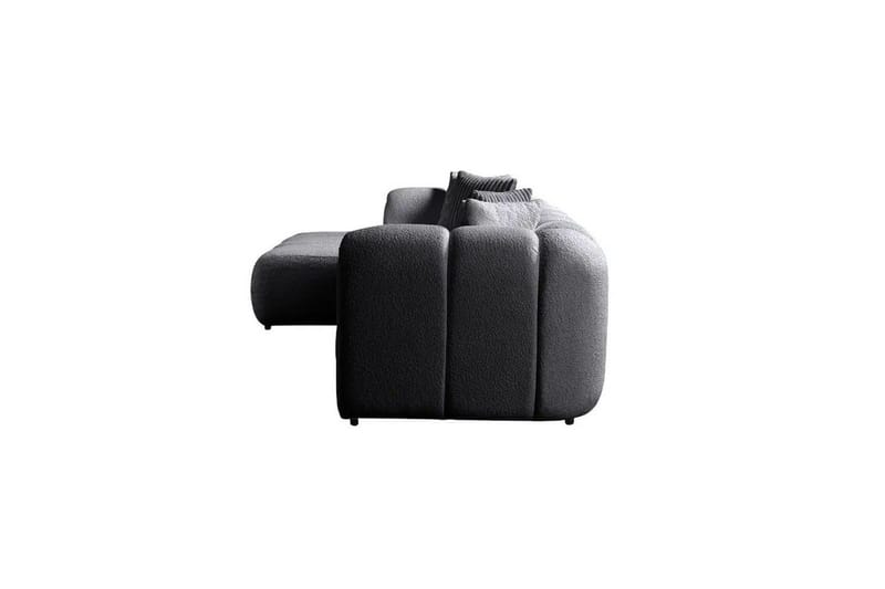 Varrel Soffa med Divan 3-sits - Mörkgrå - Möbler - Soffa - Divansoffa & schäslongsoffa - 3 sits soffa med divan