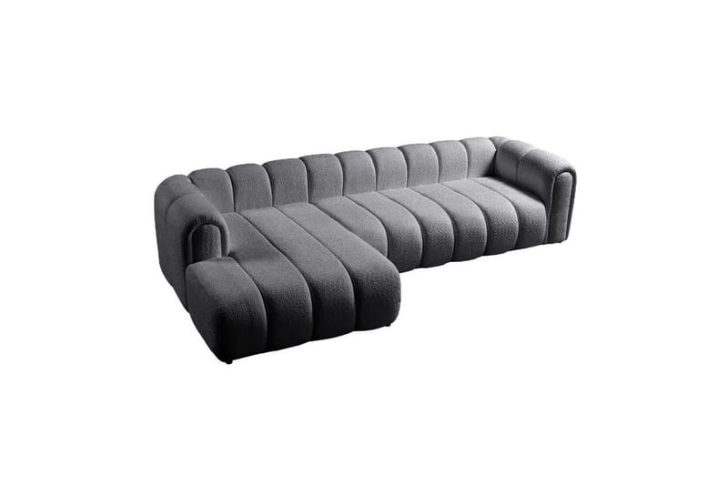 Varrel Soffa med Divan 3-sits - Mörkgrå - Möbler - Soffa - Divansoffa & schäslongsoffa - 3 sits soffa med divan