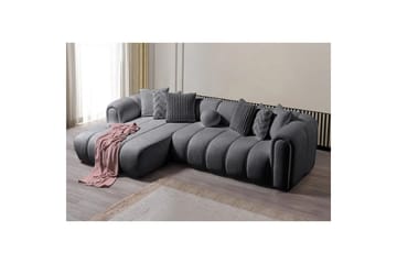 Varrel Soffa med Divan 3-sits - Mörkgrå - Möbler - Soffa - Divansoffa & schäslongsoffa - 3 sits soffa med divan
