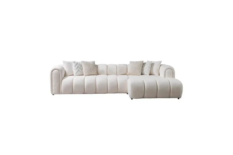 Varrel Soffa med Divan 3-sits, Vit