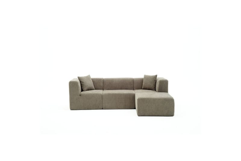 Veyno Soffa med Divan 3-sits - Grå - Möbler - Soffa - Divansoffa & schäslongsoffa - 3 sits soffa med divan