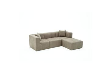 Veyno Soffa med Divan 3-sits - Grå - Möbler - Soffa - Divansoffa & schäslongsoffa - 3 sits soffa med divan