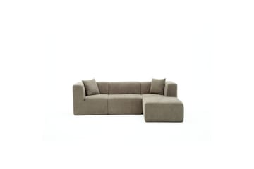 Veyno Soffa med Divan 3-sits - Grå - Möbler - Soffa - Divansoffa & schäslongsoffa - 3 sits soffa med divan