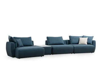 Viimse 3-sits Vänstervänd Divansoffa med Schäslong 425 cm i Tyg - Blå - Möbler - Soffa - Divansoffa & schäslongsoffa - 3 sits soffa med divan
