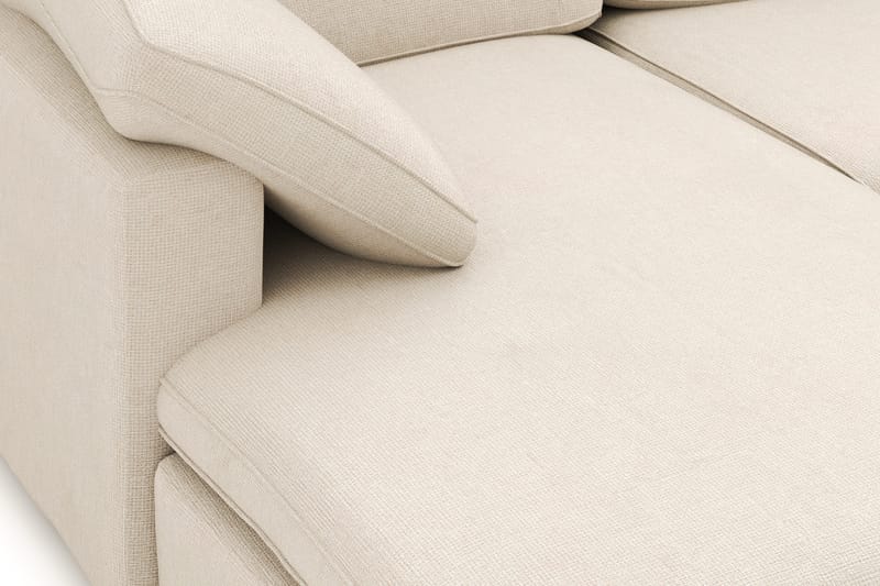 Visby 4-sits L-formad Djup Vändbar Soffa med Divan i Tyg - Beige - Möbler - Soffa - Divansoffa & schäslongsoffa - 4 sits soffa med divan