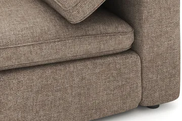 Visby 4-sits L-formad Djup Vändbar Soffa med Divan i Tyg - Brun - Möbler - Soffa - Divansoffa & schäslongsoffa - 4 sits soffa med divan
