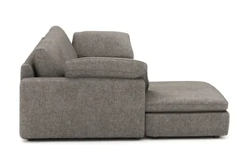 Visby 4-sits L-formad Djup Vändbar Soffa med Divan i Tyg - Grå - Möbler - Soffa - Divansoffa & schäslongsoffa - 4 sits soffa med divan