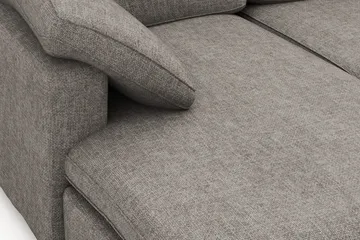 Visby 4-sits L-formad Djup Vändbar Soffa med Divan i Tyg - Grå - Möbler - Soffa - Divansoffa & schäslongsoffa - 4 sits soffa med divan