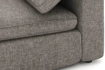 Visby 4-sits L-formad Djup Vändbar Soffa med Divan i Tyg - Grå - Möbler - Soffa - Divansoffa & schäslongsoffa - 4 sits soffa med divan