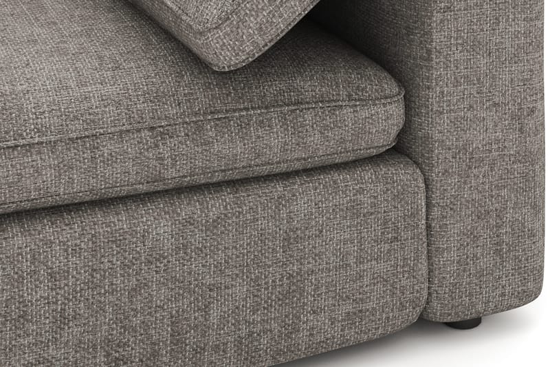 Visby 4-sits L-formad Djup Vändbar Soffa med Divan i Tyg - Grå - Möbler - Soffa - Divansoffa & schäslongsoffa - 4 sits soffa med divan
