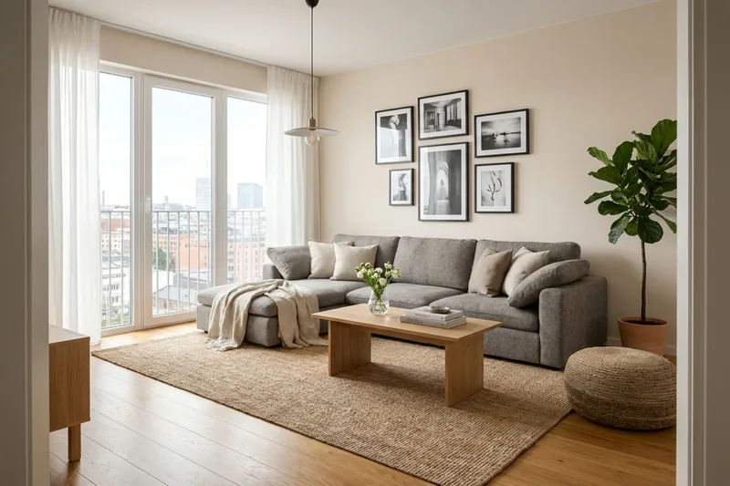 Visby 4-sits L-formad Djup Vändbar Soffa med Divan i Tyg - Grå - Möbler - Soffa - Divansoffa & schäslongsoffa - 4 sits soffa med divan