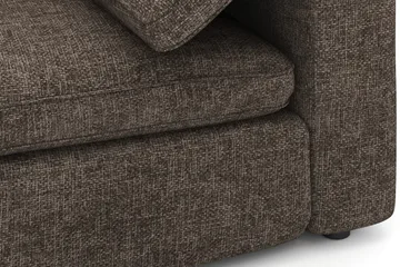 Visby 4-sits L-formad Djup Vändbar Soffa med Divan i Tyg - Mörkbrun - Möbler - Soffa - Divansoffa & schäslongsoffa - 4 sits soffa med divan